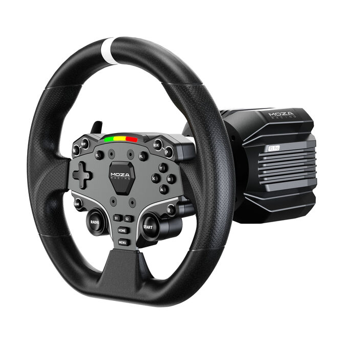 Conjunto MOZA Racing R5 Pro ( Base Volante Direct Drive R5 Pro + Volante ES + Pedais SR-P Lite2 + Soporte de Mesa R5) image number 2