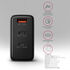 Cargador de pared AXAGON ACU-DPQ100, 3 puertas (USB + USB-C duplo), PD3.0/QC4+/PPS/Apple, 100 W, Negro image number null