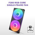 Ventilador NZXT F280 RGB Core Single-Frame Negras - Duplo Vent&iacute;lador 140mm (280mm) image number null