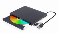 Drive Externa Gembird USB 3.1 Preta USB-A + USB-C