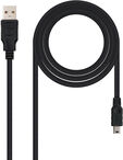 Cable USB 2.0 Nanocable USB-A/M para Mini USB-B/M 1 M Negro image number null