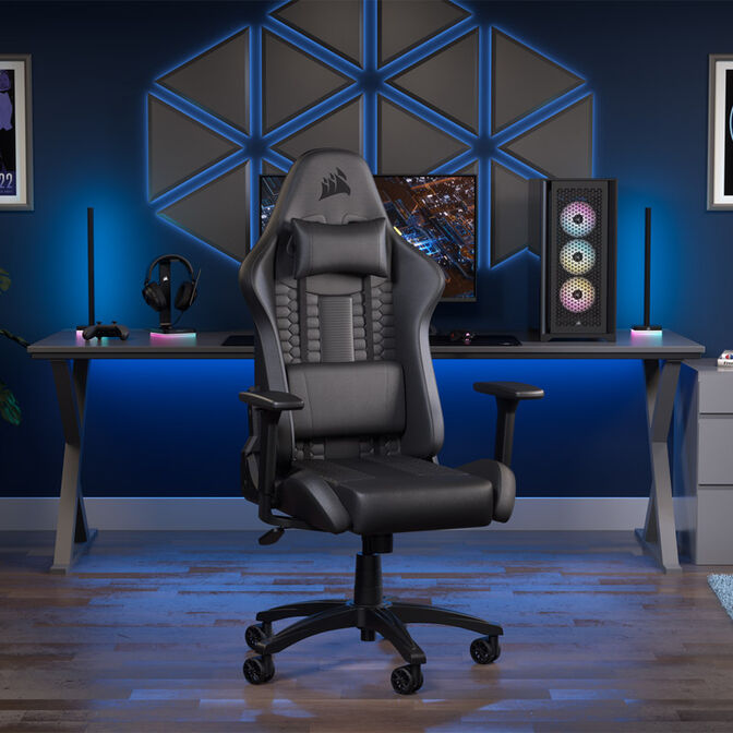 Silla Gaming Corsair TC100 RELAXED - Leatherette Negro image number 8