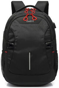 Mochila Ewent EW2526 Notebook Backpack 15.6 Preta com Porta USB