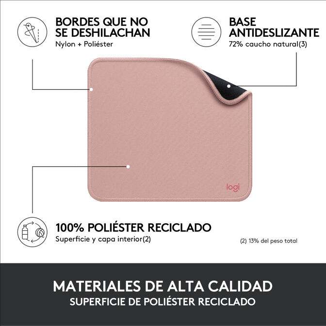 Alfombrilla Logitech Mouse Pad Studio Series Rosa Oscuro image number 5