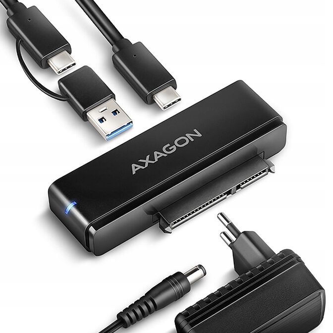 Adaptador AXAGON ADSA-FPX USB-C 3.2 Gen2 10G- SATA SSD/HDD FASTPortX - iclui cargador image number 0