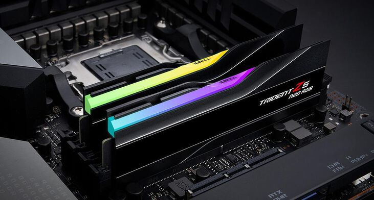 G.Skill Kit 32GB (2 x 16GB) DDR5 6000MHz Trident Z5 Neo EXPO CL30 Black - F5-6000J3038F16GX2-TZ5NR image number 3
