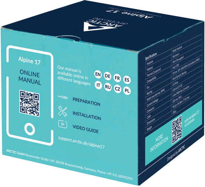 Ventilador CPU Arctic Alpine 17 92MM LGA 1700 image number 7