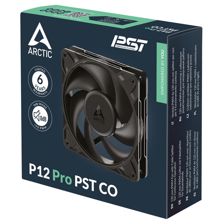 Ventilador Arctic P12 PRO PWM PST CO 120mm - Negro image number 5