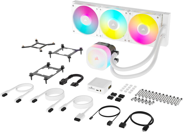 Refrigeración Líquida CPU Corsair iCUE LINK TITAN 360 RX RGB 360mm Blanco image number 3