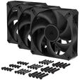 Ventilador Corsair RS120 MAX 2000RPM PWM Negro 120mm (Pack 3) image number null