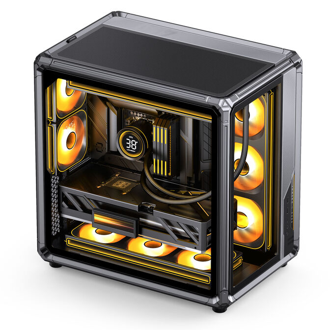 Caja ATX Jonsbo X400 Vidrio Templado Curvo Gris image number 8