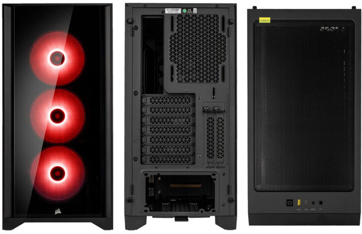 Torre E-ATX Corsair iCUE 4000X RGB Negro Cristal Templado image number 3