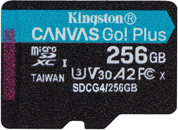 Tarjeta de Memoria Kingston Canvas Go! Plus Gen4 200MB/s MicroSDXC UHS-I U3 V30 A2 256GB image number 1