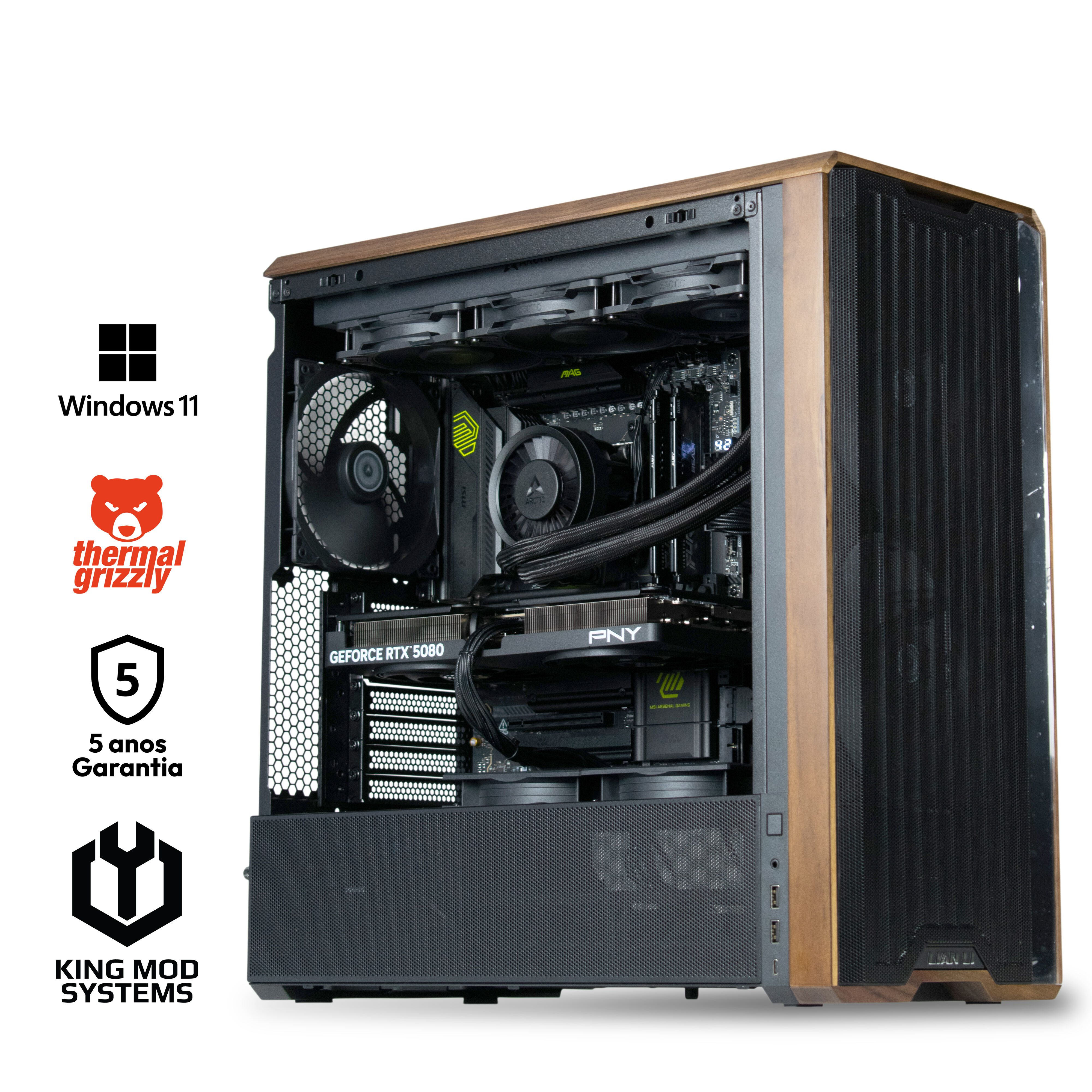 Ordenador King Mod AI-PC Ryzen 9 9950X 64GB DDR5 2TB RTX 5080 WiFi W11 PRO
