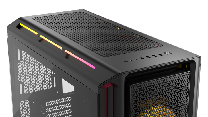 Torre E-ATX Corsair 5000T LX ARGB Negro Cristal Templado image number 2