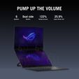 ASUS ROG Zephyrus Duo GX651AX-U94B59PB1 Intel Core Ultra 9 386H H&iacute;brido (2-en-1) 40,6 cm (16") Pantalla t&aacute;ctil 3K 64 GB LPDDR5x-SDRAM 2 TB SSD NVIDIA GeForce RTX 5070 Ti Wi-Fi 7 (802.11be) Windows 11 Home Portugu&eacute;s Gris image number null