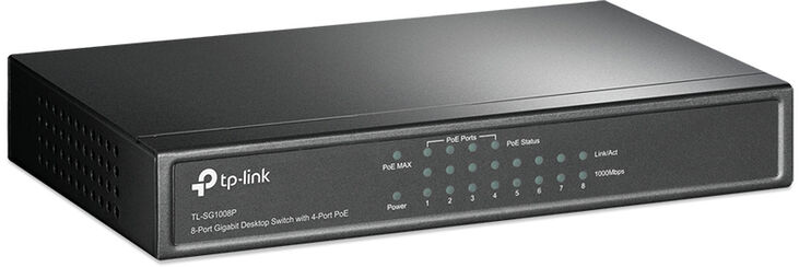 Switch TP-Link TL-SG1008P 8 Portas Gigabit c/ 4 Portas PoE image number 1