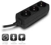 Regleta Ewent 3 Tomas 16A Negro