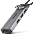 HUB AXAGON HMC-H3A 3x USB-A (2x USB2.0, 1x USB3.0) + HDMI 4K 30Hz, 3.2 Gen 1 , metal, 15cm USB-C cable image number null