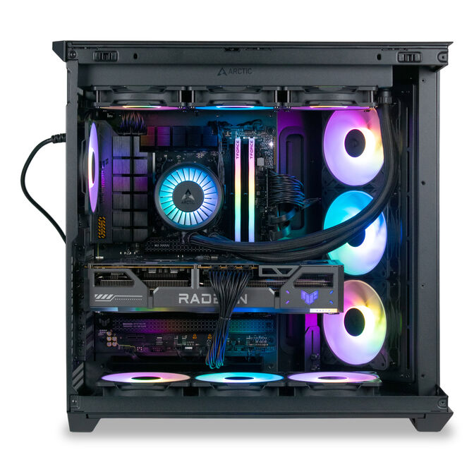 Ordenador King Mod Gamer-PC Powered by ASUS Ryzen 7 9800X3D 32GB DDR5 1TB RX 9070 XT WiFi W11 image number 1