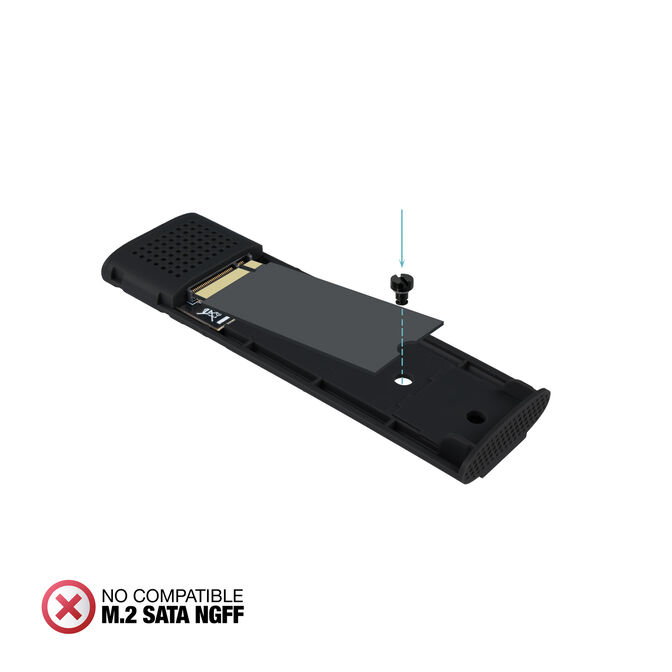Caja SSD Tooq TQE-2231B M.2 NVMe PCIe USB3.1 Gen 2 Negro image number 4