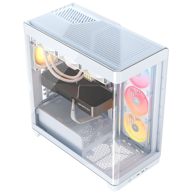 Torre E-ATX Corsair 4500X LX-R RGB Blanco Cristal Templado image number 3