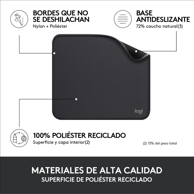 Alfombrilla Logitech Mouse Pad Studio Series Grafito image number 5