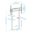 Soporte de Piso Fijo Tooq TITAN con Ajuste El&eacute;ctrico de Altura 55" a 100" M&aacute;x. 120Kg Negro image number null