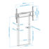 Soporte de Piso Fijo Tooq TITAN con Ajuste Eléctrico de Altura 55" a 100" Máx. 120Kg Negro image number null