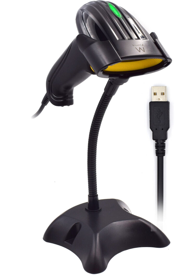 Lector C&oacute;digo Barras Ewent EW3400 USB Laser 1D c/ base image number 0