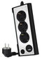 Regleta NanoCable 3 Tomas / 2x USB ( USB-C / USB-A ) Negro