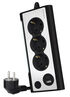 Regleta NanoCable 3 Tomas / 2x USB ( USB-C / USB-A ) Negro image number null
