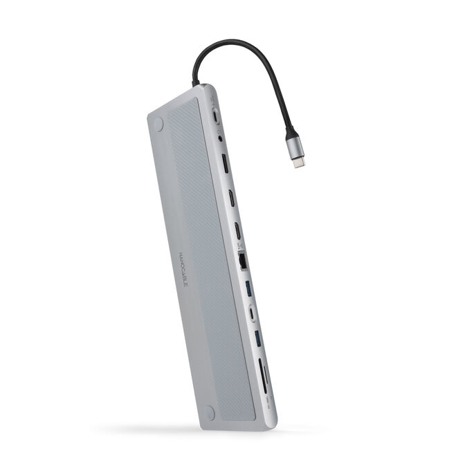 Hub Conversor USB-C 3.1 para 3xUSB-A+USB-C+PD+2xHDMI+DP+RJ45+SD+AUDIO image number 0