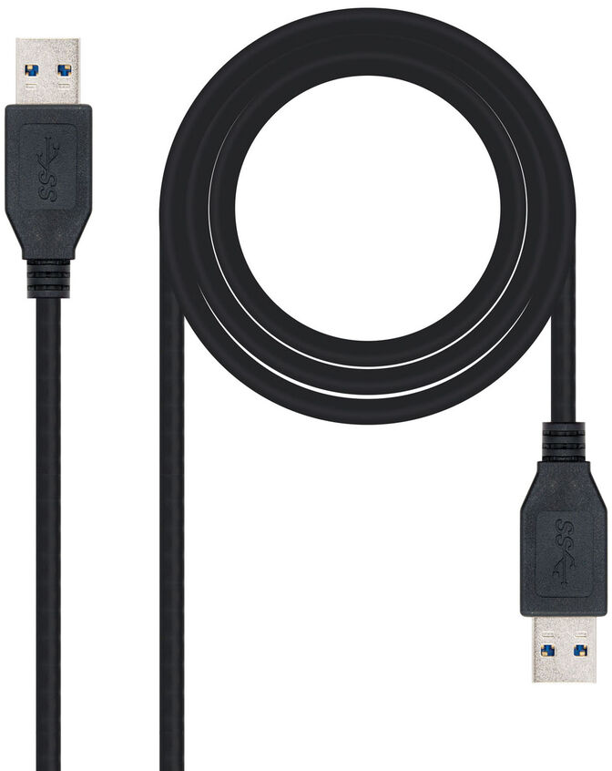 Cable USB 3.0 Nanocable USB-A M/M 1 M Negro image number 0