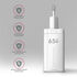 Cargador de pared AXAGON ACU-DPQ65, 3 puertas (USB + USB-C duplo), PD3.0/QC4+/PPS/Apple, 65 W, Blanco image number null