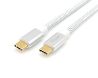 Cable Equip USB 3.2 GEN 2 C > USB-C M/M 0.5M 10G TRANSFER 5A (100W) Blanco