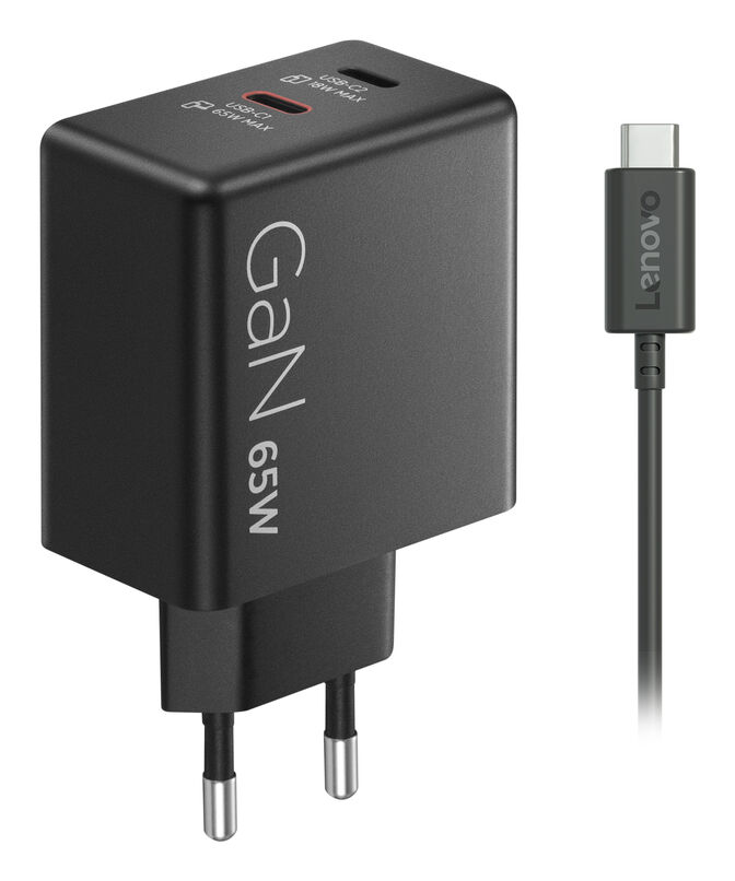Caregador Lenovo de Parede USB-C 65W Dual GaN + Cabo USB-C 1.5m image number 8
