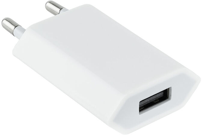 Mini Cargador NanoCable USB 5V/1A Blanco image number 0