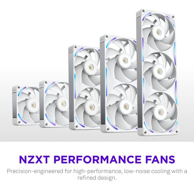 Ventilador NZXT F360x Perfomance RGB 120mm - Single-Frame Blancas - Triplo Ventilador 120mm (360mm) image number 10