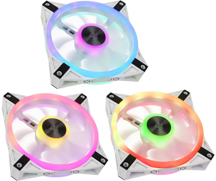 Ventilador Corsair iCUE QL120 RGB PWM Blanco 120mm (Pack 3) c/ Lightning Node CORE image number 0