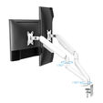 Soporte de Mesa Tooq Doble Tilt e GiRat&oacute;nrio c/mola 17" a 32" Max. 9Kg Blanco image number null