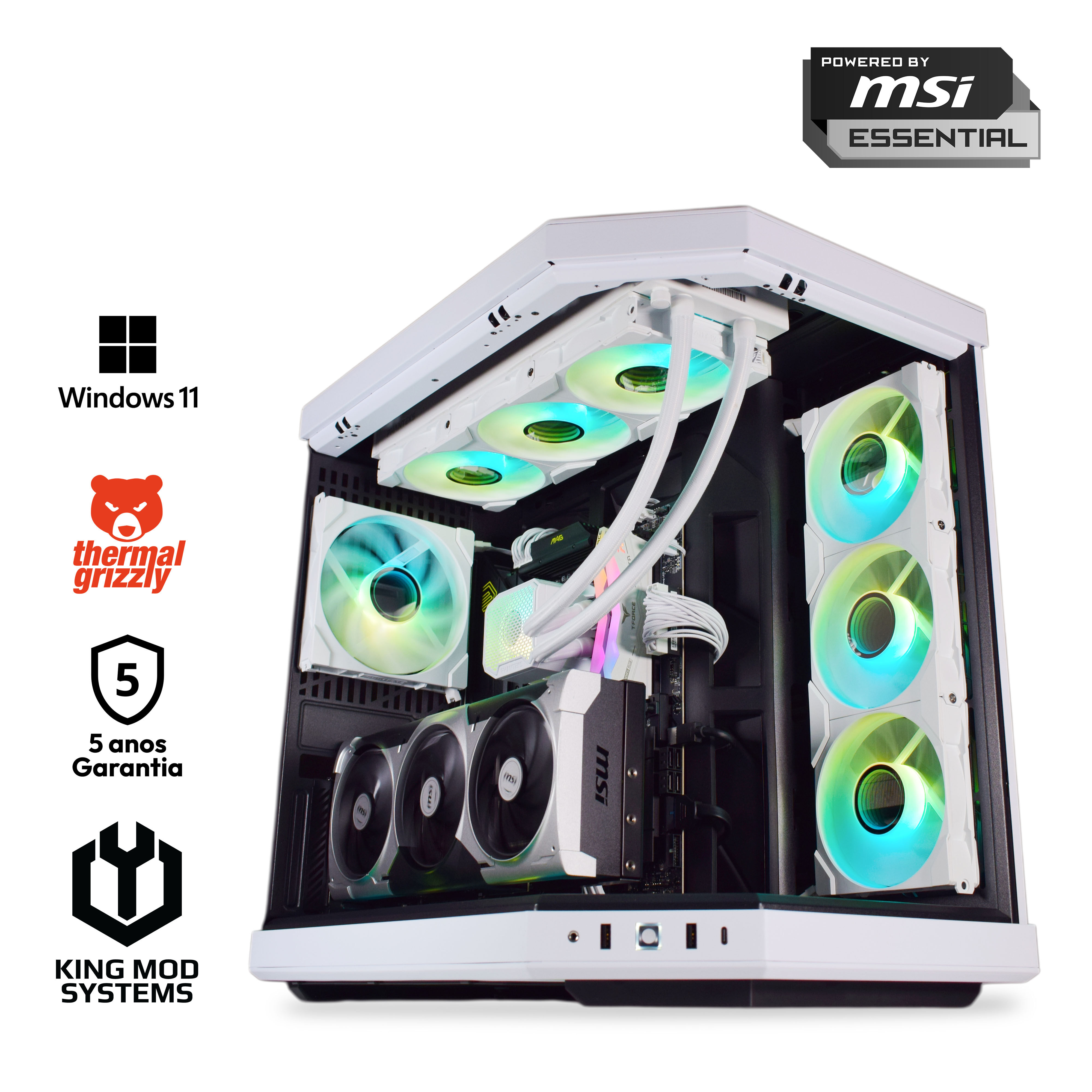 Ordenador King Mod Gamer-PC HYTE Ryzen 7 9800X3D 32GB DDR5 2TB RTX 5090 WiFi W11 V2