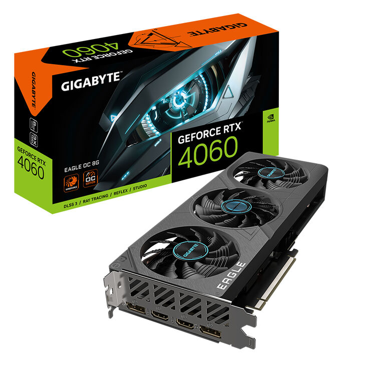 GIGABYTE EAGLE GeForce RTX 4060 OC 8G NVIDIA 8 GB GDDR6 image number 0