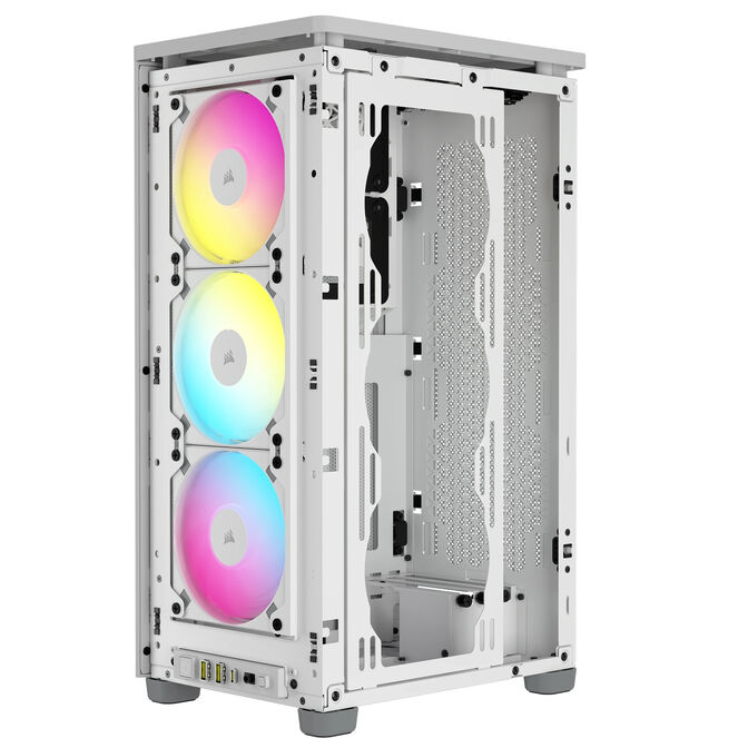 Torre Mini-ITX Corsair iCue 2000D RGB Blanco Cristal Templado image number 7