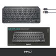 Teclado Logitech MX Keys Mini Bluetooth Grafito (US) image number null