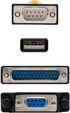 Cable Conversor NanoCable USB a SERIE A/M-RS232 DB9/M DB25/M 1.8 M image number null