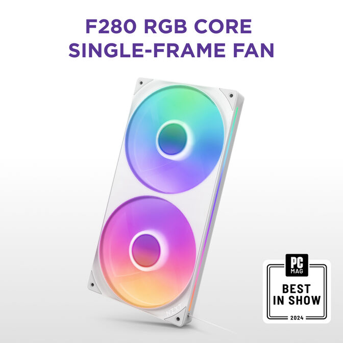 Ventilador NZXT F280 RGB Core Single-Frame Blancas - Duplo Vent&iacute;lador 140mm (280mm) image number 6
