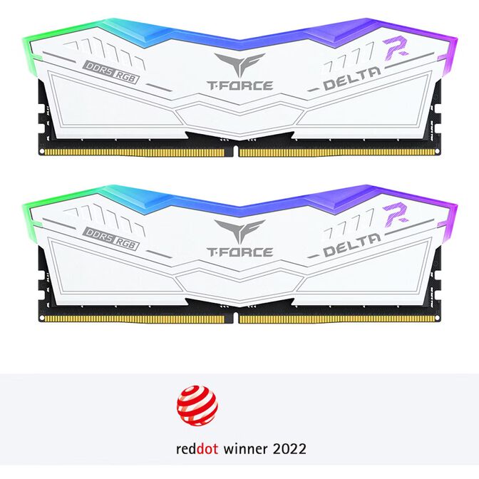 Team Group Kit 64GB (2 x 32GB) DDR5 6000MHz Delta RGB Blanco CL30 image number 0