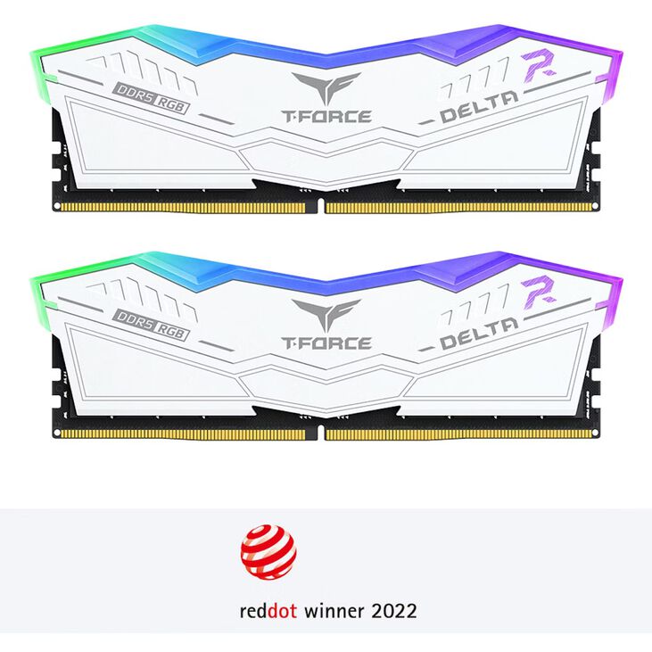 Team Group Kit 64GB (2 x 32GB) DDR5 6000MHz Delta RGB Blanco CL30 image number 0