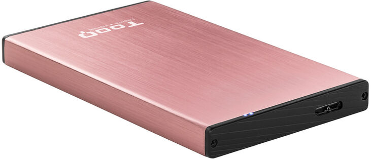 Caja Externa HDD Tooq 2.5" SATA (9,5mm) - USB 3.0/3.1 Gen 1 Rosa Metalizado image number 0